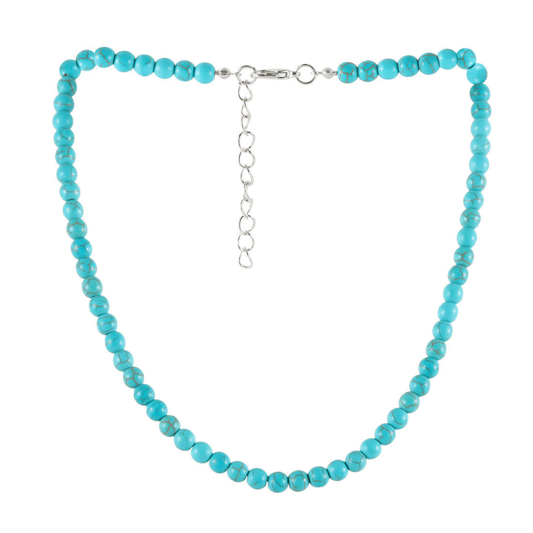 Wholesale Zinc Alloy Turquoise Beaded Necklace Retro Fairy Style Jewelry Accessory