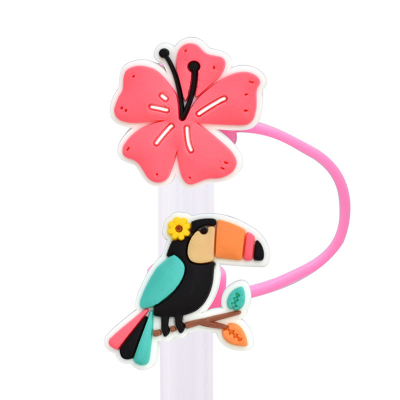 Wholesale Random 100pcs  PVC Soft Straw Tube Cap