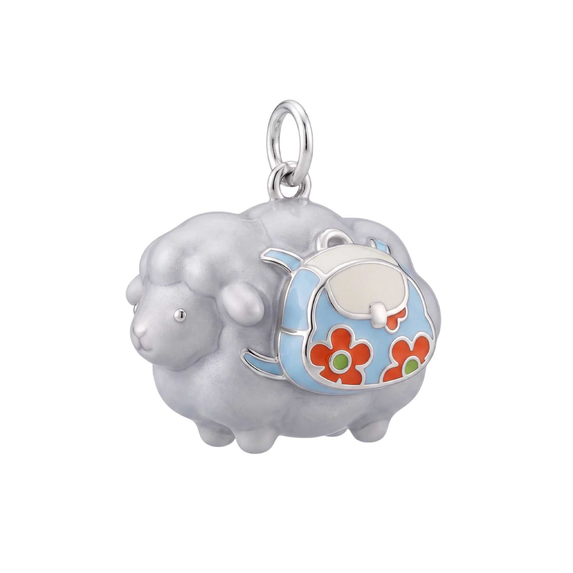 Wholesale Cute Sheep Pendant Necklace Charm Stainless Steel 18K Electroplated DIY Jewelry Accessory For Women Boutique Resale