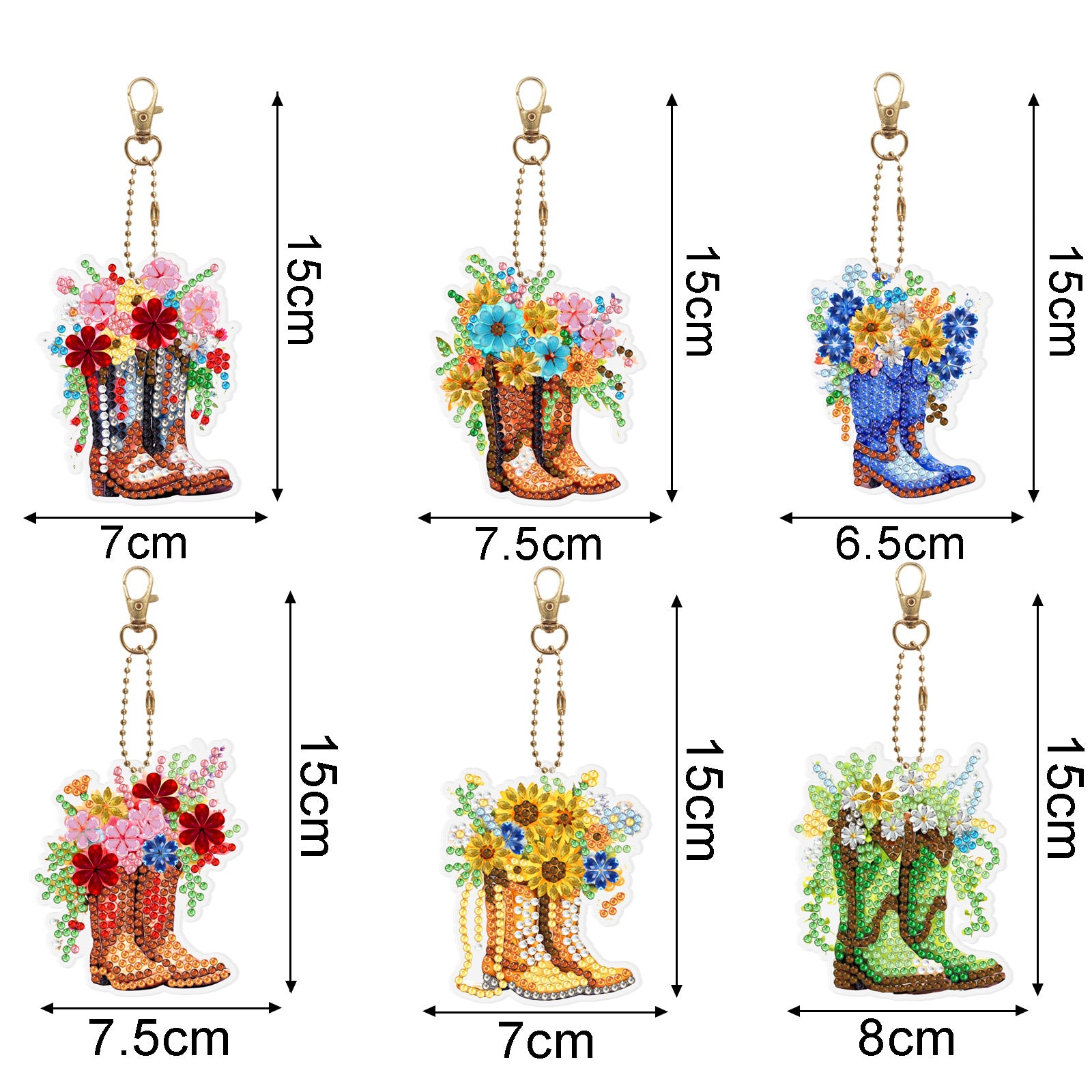 Wholesale Acrylic Cute Small Animal Dot Diamond Painting Custom Keychains ACC-KC-XingNa001