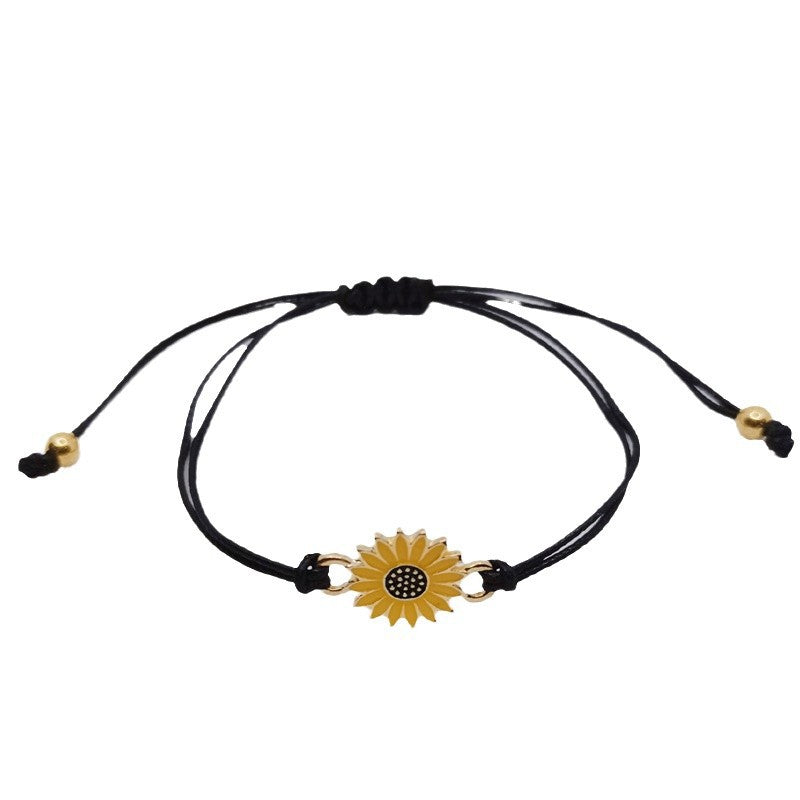 Wholesale  Alloy Sunflower  Woven Card Bracelet