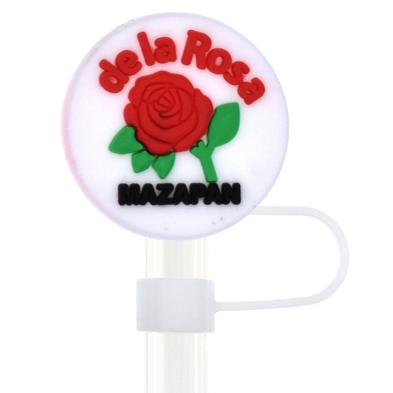 Wholesale  Random 100pcs Mexican Series  10mm PVC Soft Straw Tube Cap