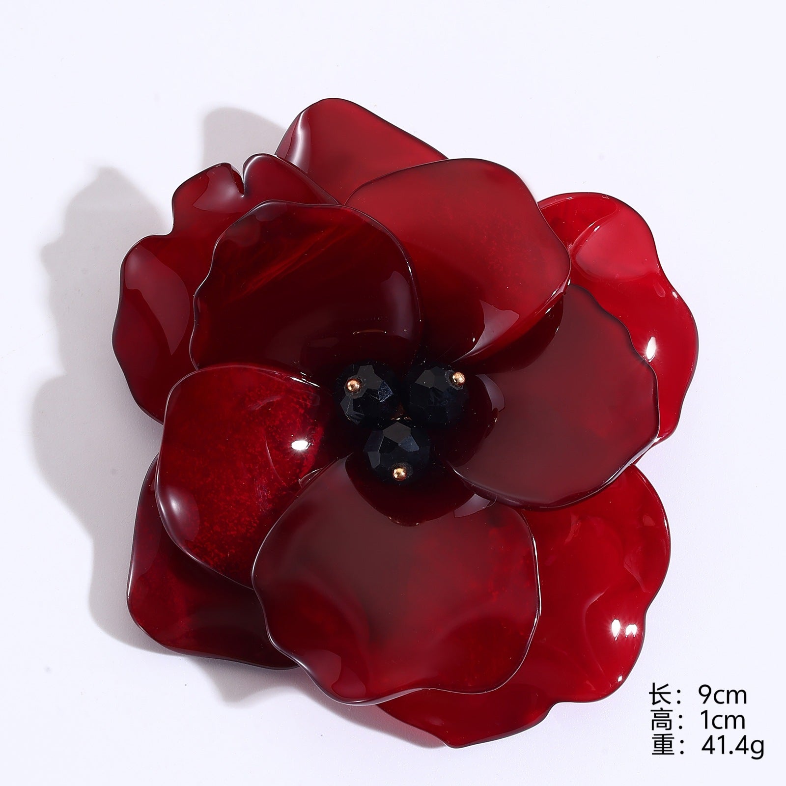 Wholesale Vintage Blue Flower Acrylic Brooch Handmade Women' s Pin Jewelry Accessory