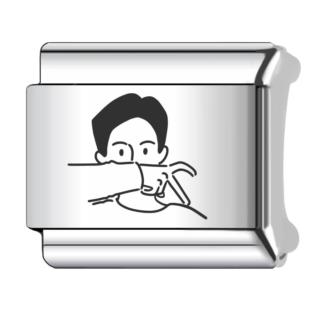 Wholesale Italian Charm Bracelet 9mm DIY Splicing Couple Love Stainless Steel Composable Bracelet