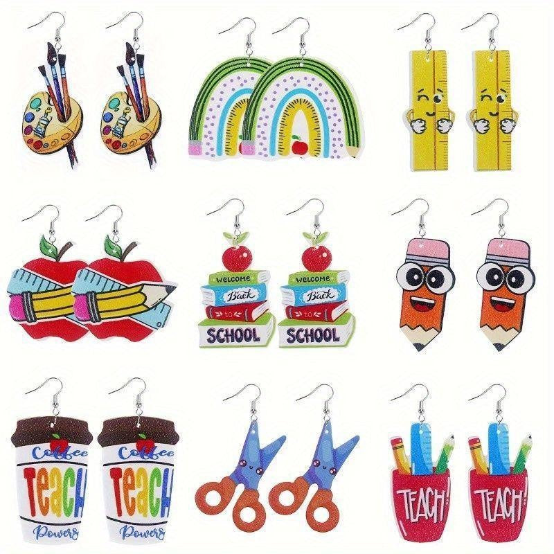 Wholesale Christmas acrylic earrings personality trend travel design earrings