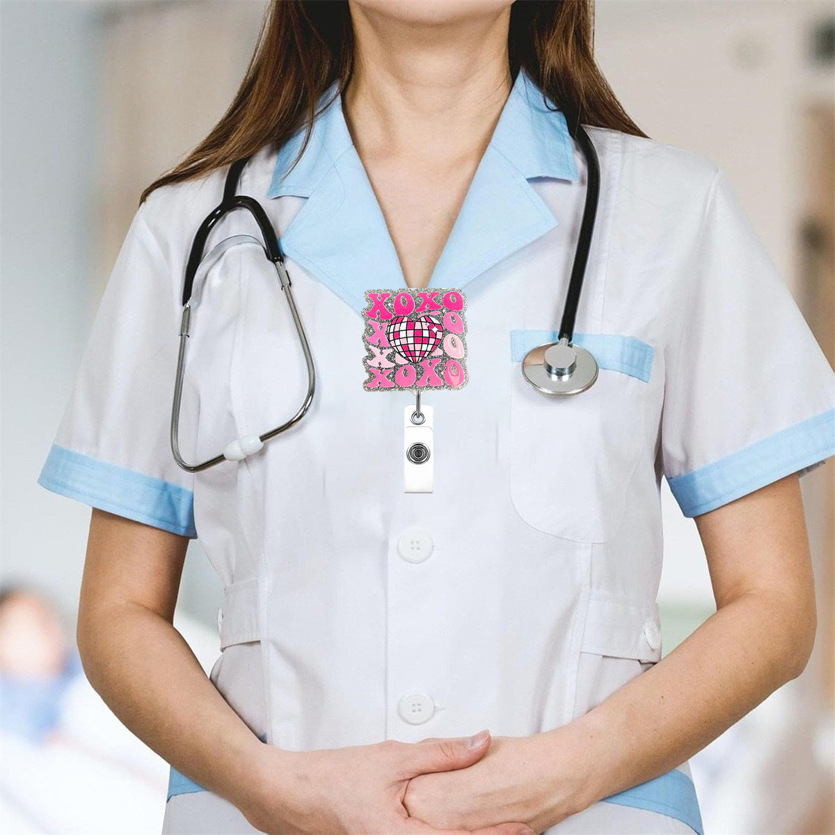 Wholesale easy-pull telescopic name Badge Reels