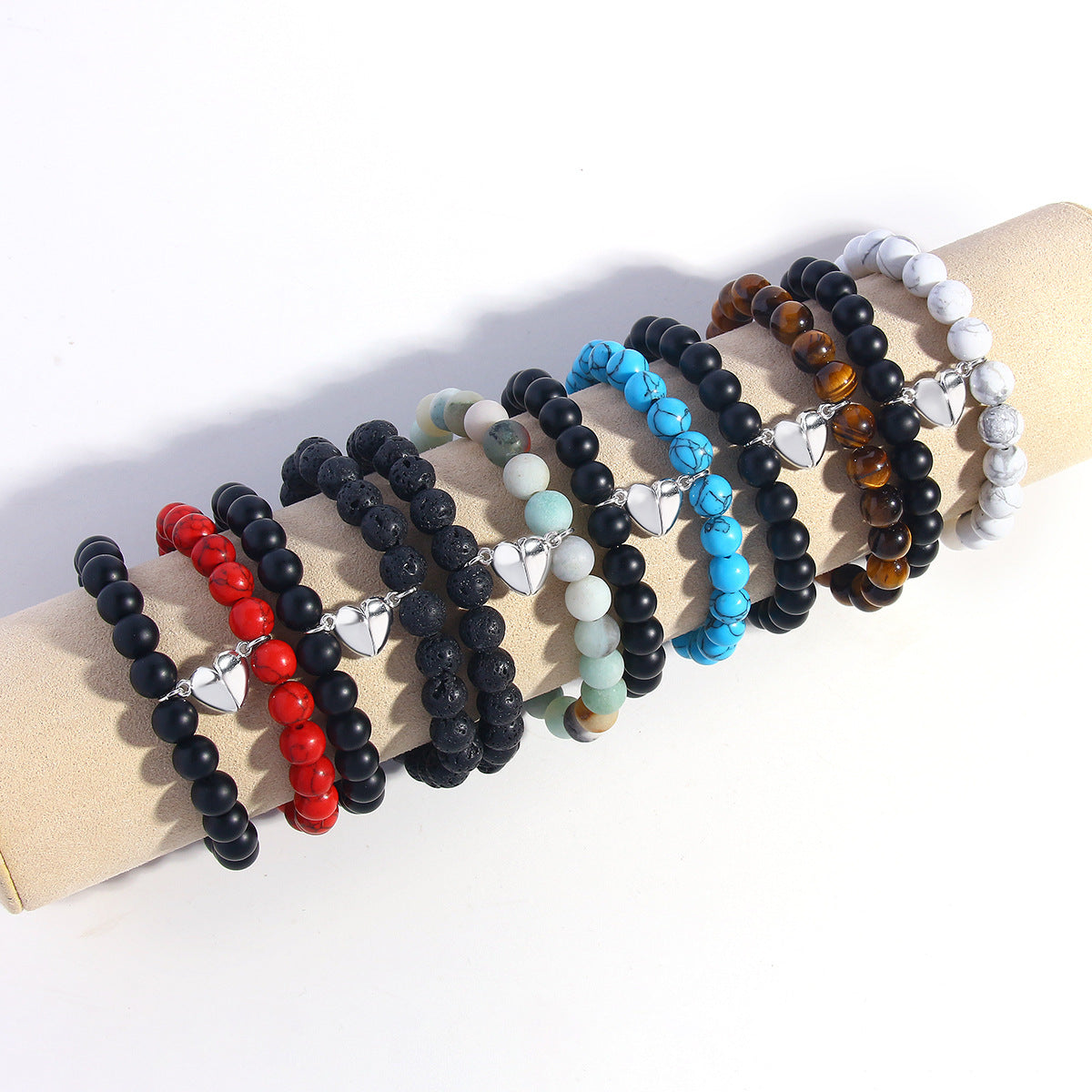 Wholesale Love Magnet Attraction Agate Natural Stone Bracelet ACC-BT-HongMing007