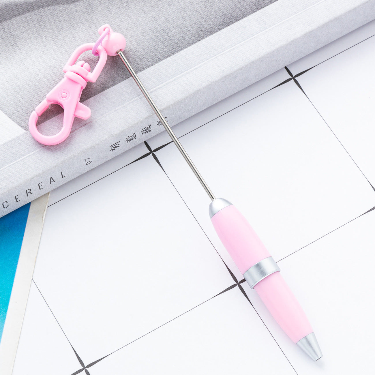 Wholesale Beaded Pen Printable Logo Short Portable  Pen