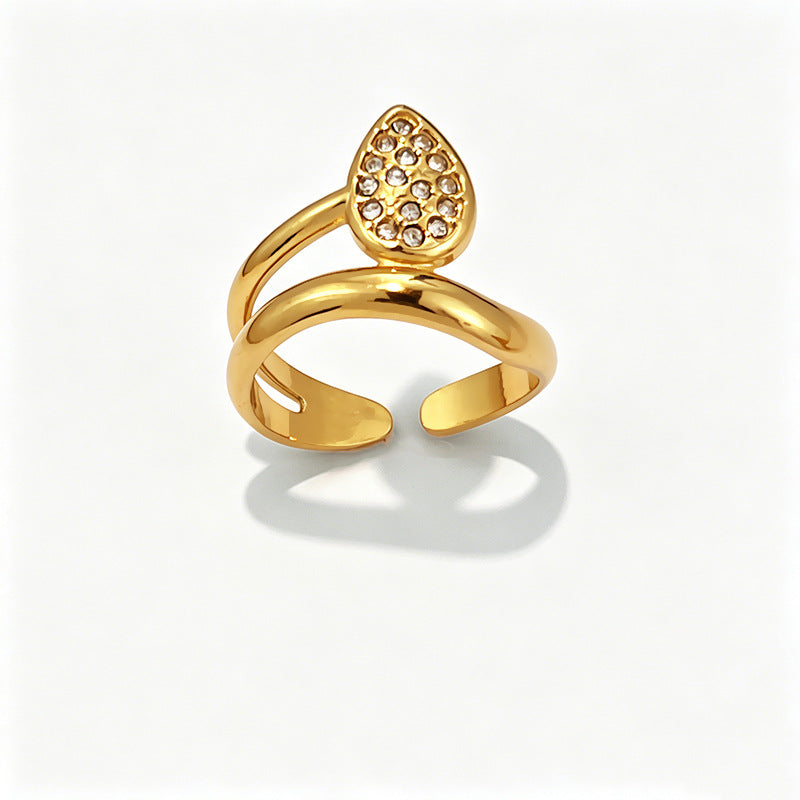 Wholesale Geometric Open Ring Stainless Steel Electroplating Fashion Accessory