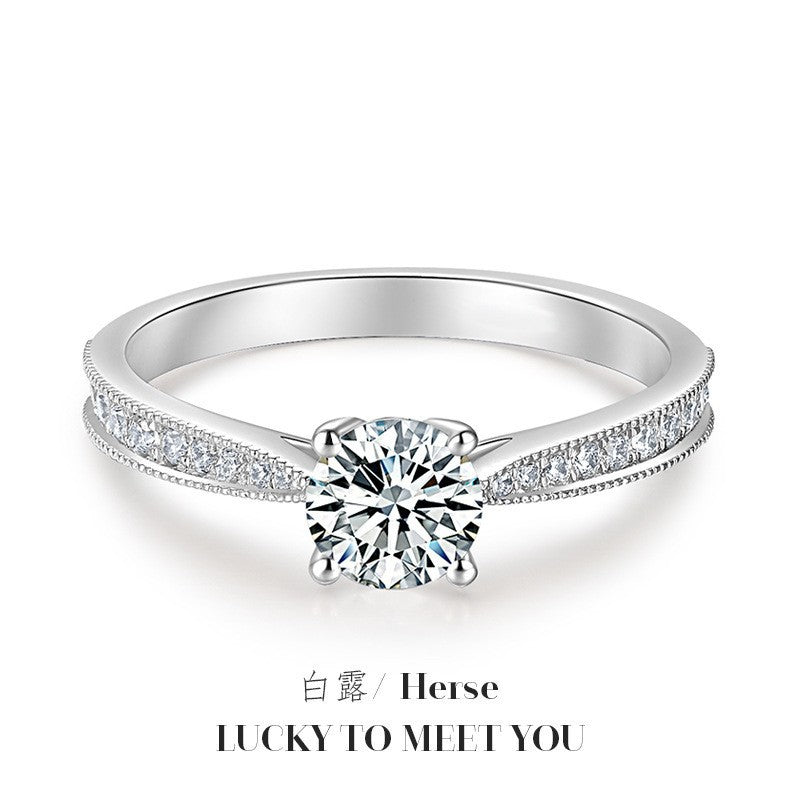Wholesale Moissanite Open Ring Pt950 Live Ring Adjustable Rings ACC-RS-JRD001