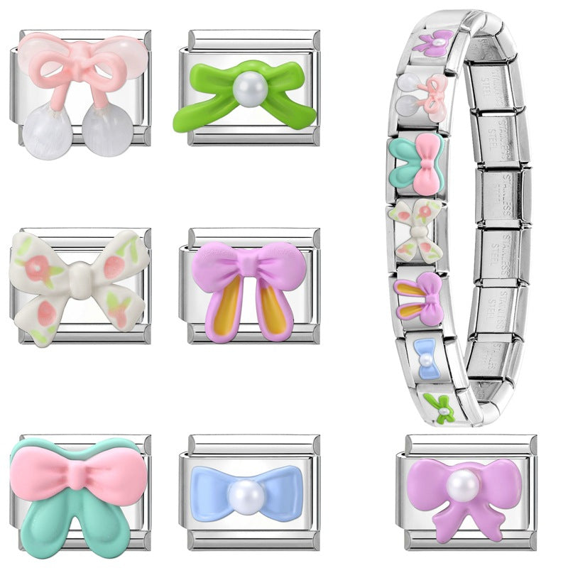 Wholesale Italian Charm Bracelet 9mm DIY Splicing Cute Creative Stainless Steel Composable Bracelet
