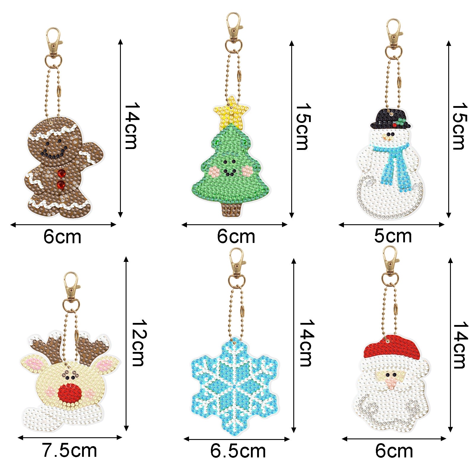 Wholesale Acrylic Cute Small Animal Dot Diamond Painting Custom Keychains ACC-KC-XingNa001