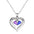 Wholesale Mother's Day Color Zircon Heart-shaped Necklace Love Clavicle Chain