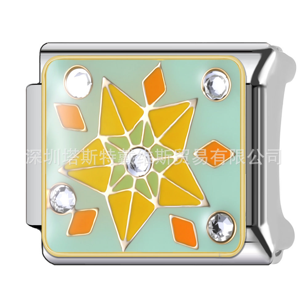 Wholesale Retro Tarot-Style Italian Charm Bracelet Stainless Steel Fashion Accessory Gift