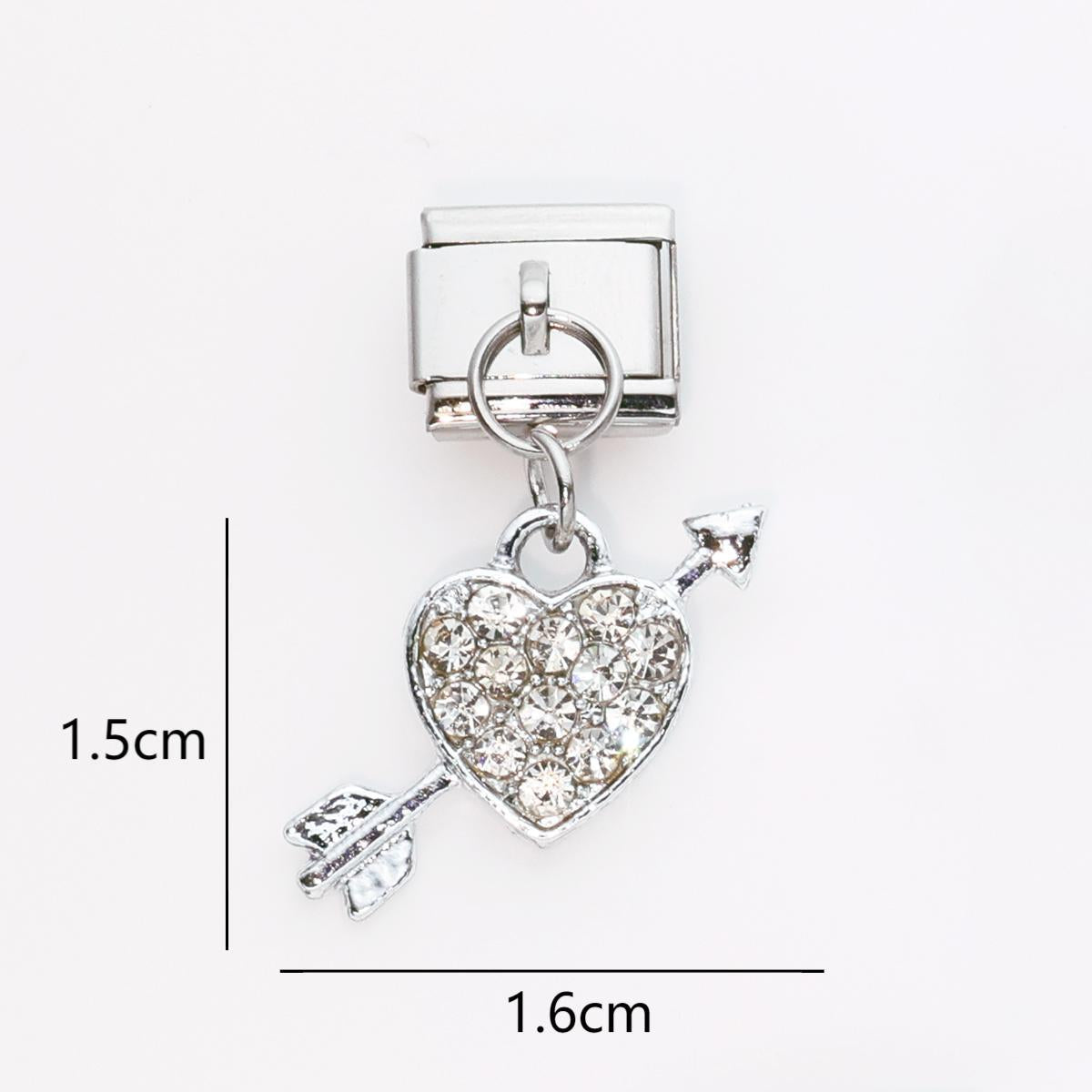 Wholesale 10pcs Italian Charm Bracelet 9mm DIY Splicing Heart Star Series Stainless Steel Composable Bracelet
