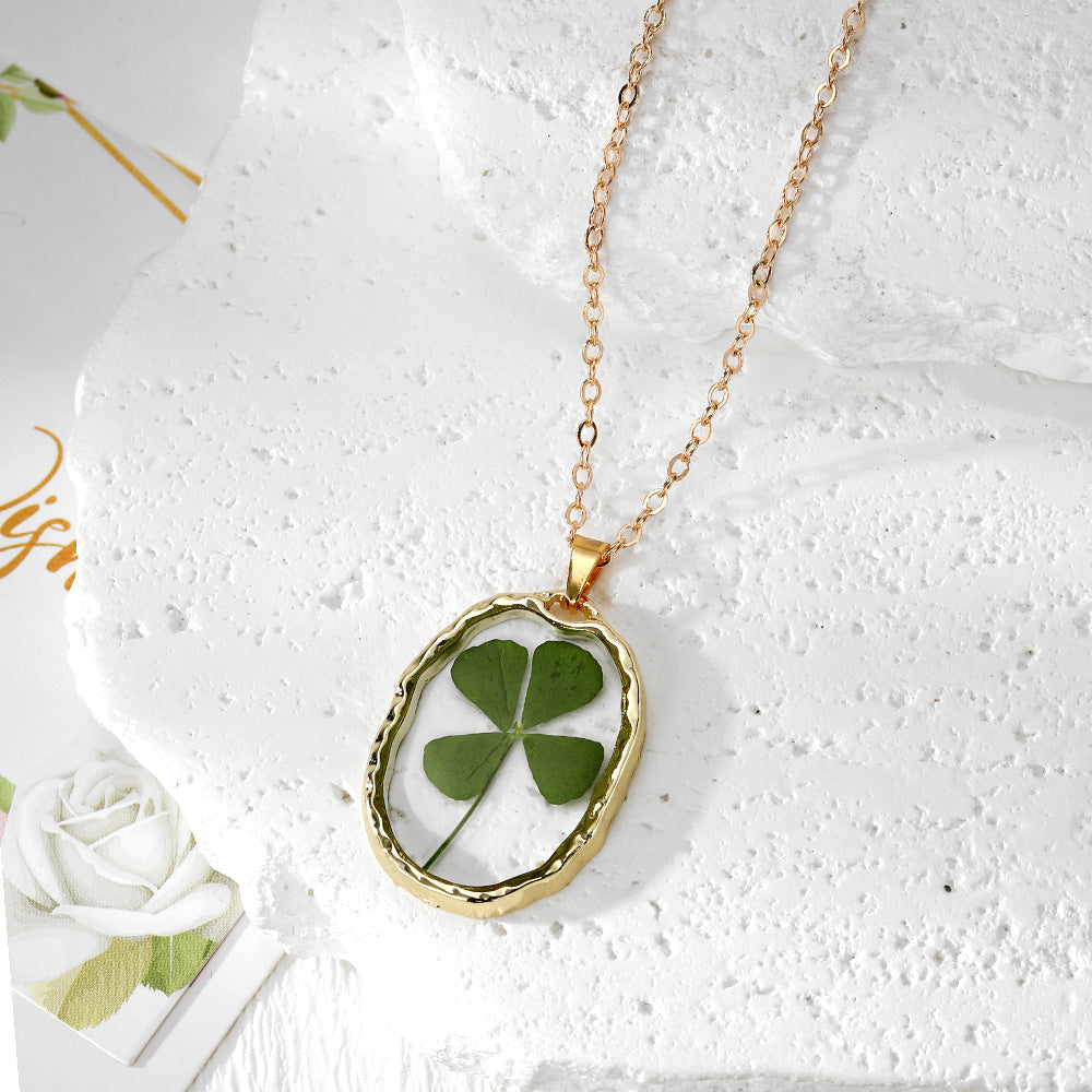 Wholesale Trendy Resin Flower Pendant Necklace with Preserved Flower,  Fashion Jewelry Accessory for Resale