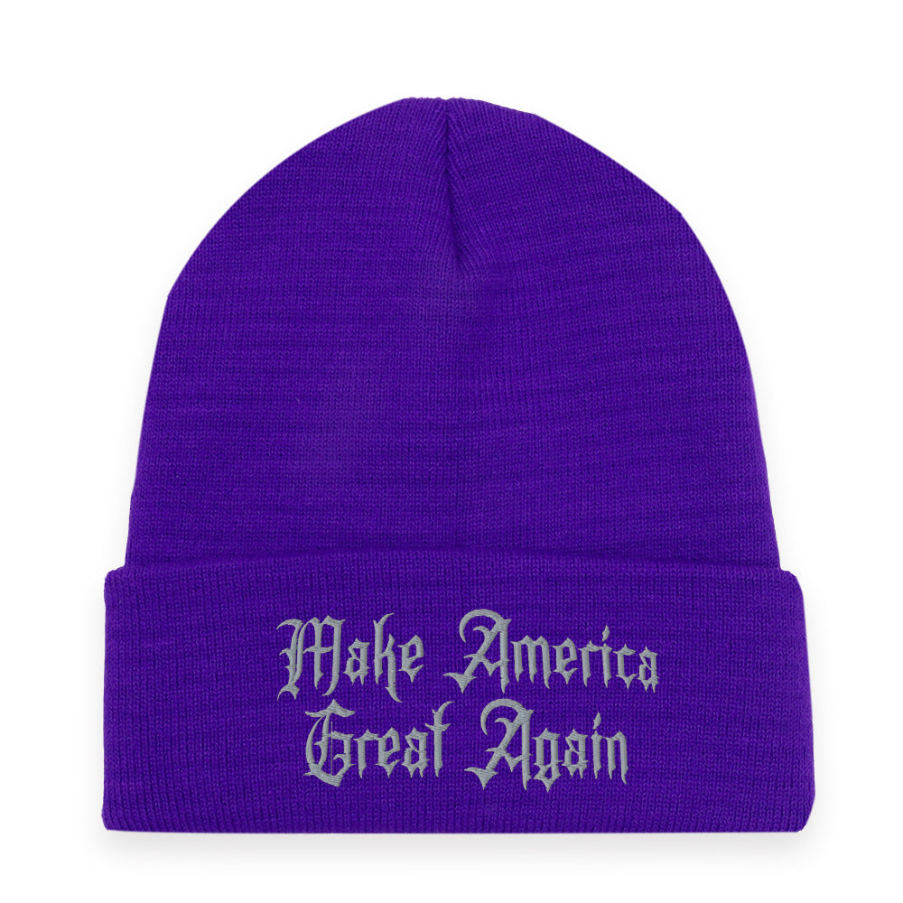 Wholesale Embroidered Gothic Dark Knitted Beanie