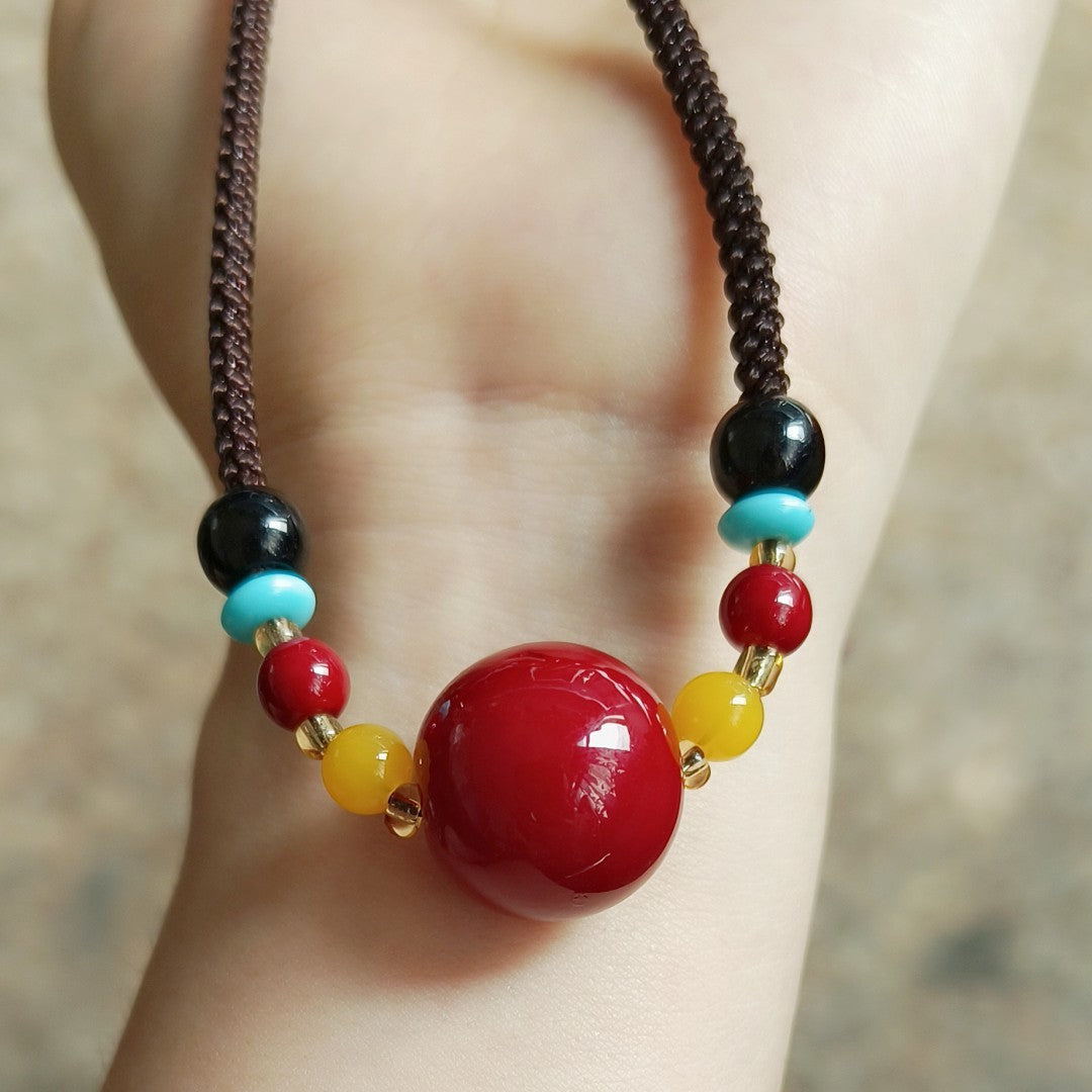 Wholesale Vintage Ceramic Necklace Handmade Braided Clavicle Chain Choker Necklace ACC-NE-Tongs003