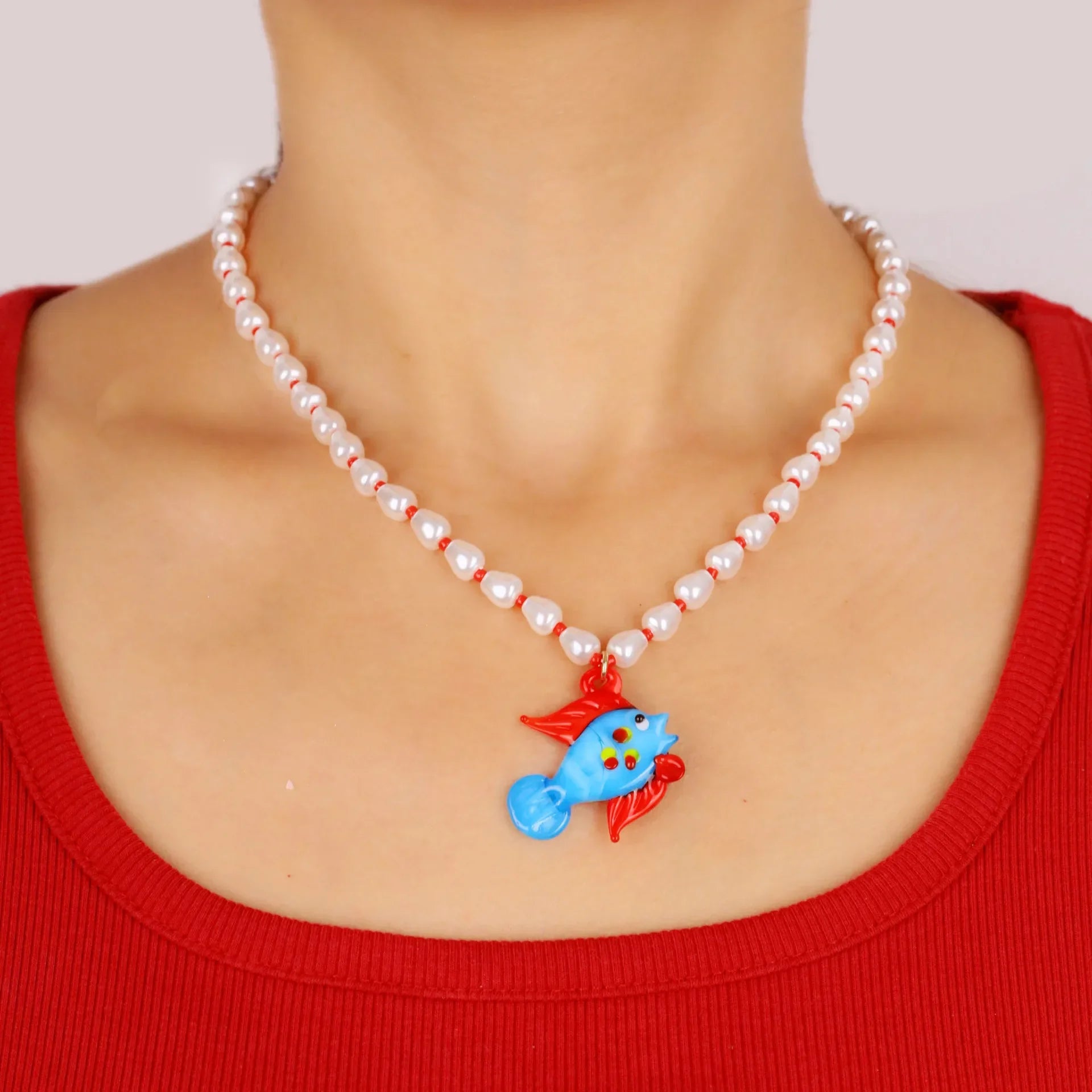 Wholesale  tropical marine fish pearl necklace