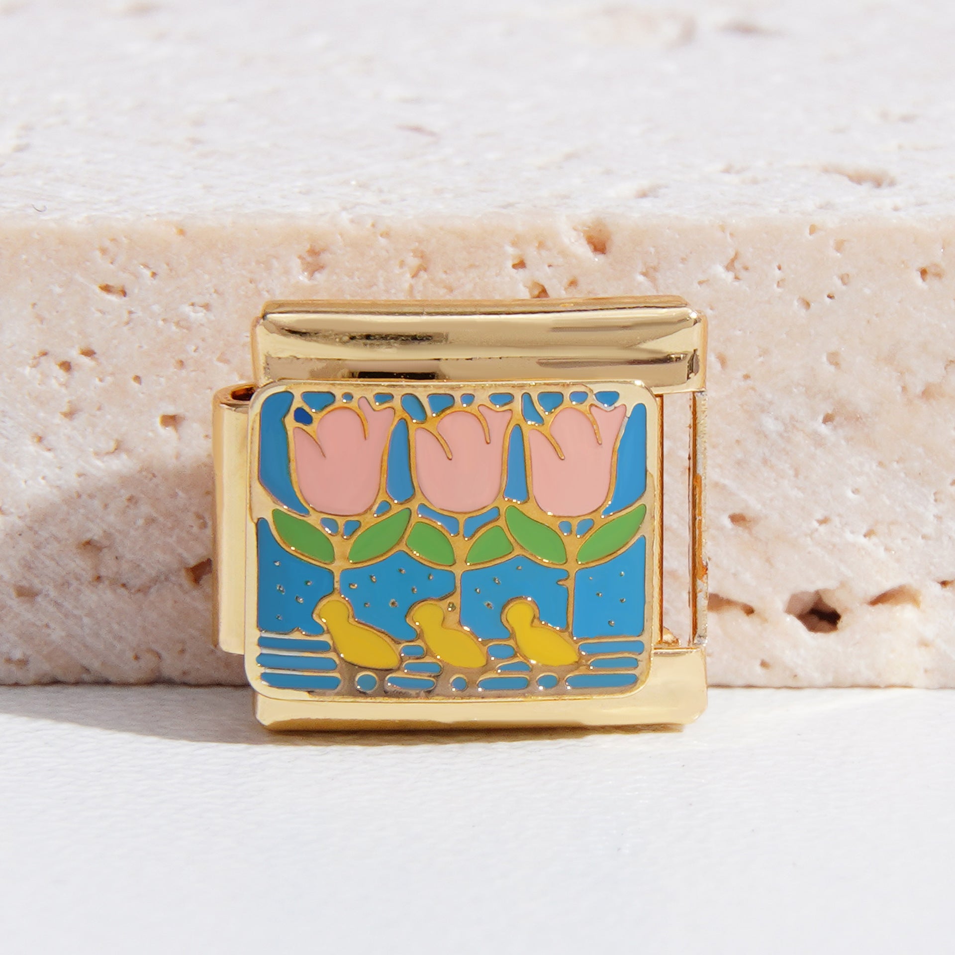 Wholesale Italian Charm Bracelet 9mm DIY Splicing Christmas Gold Titanium Steel Composable Bracelet