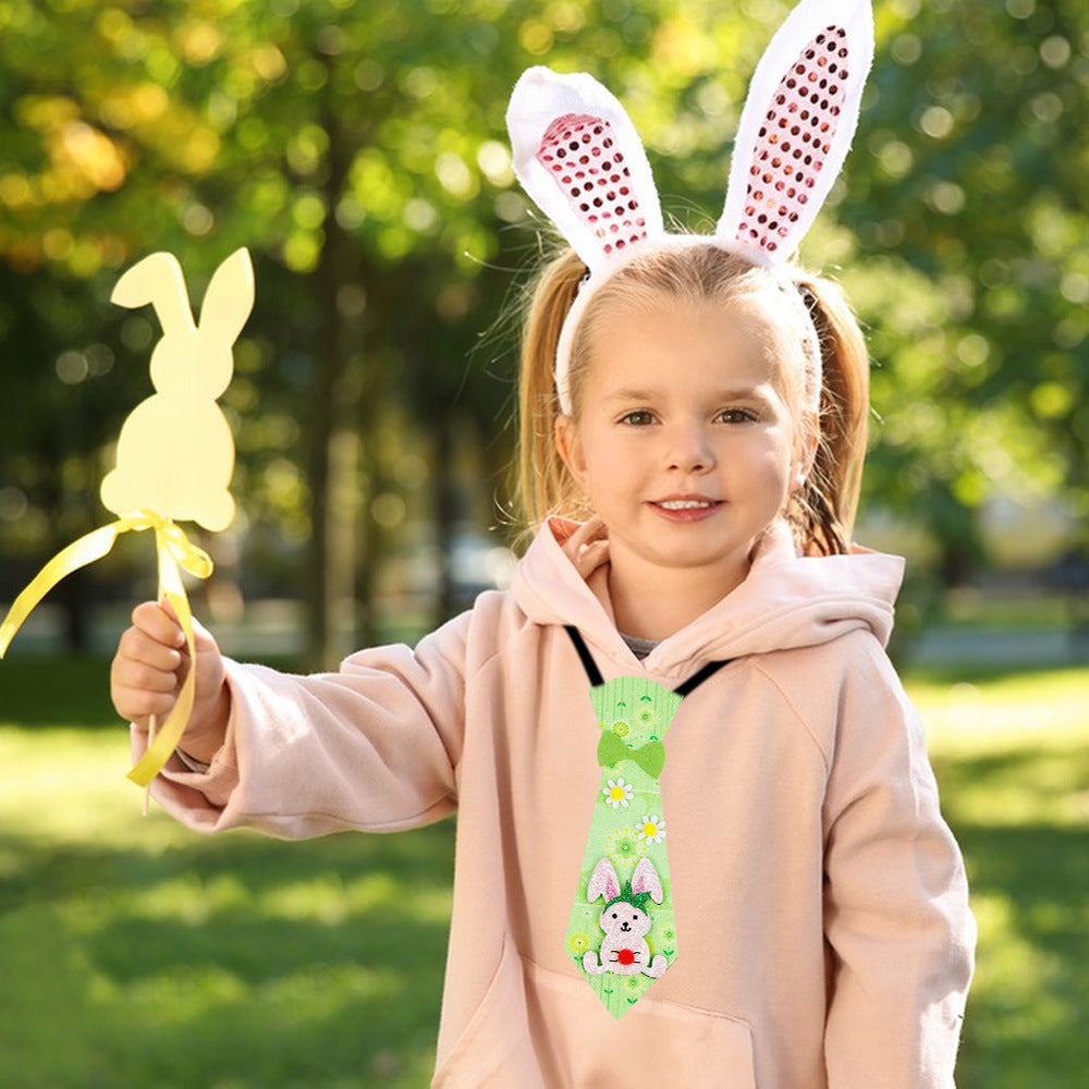 Wholesale Easter tie cartoon rabbit egg bow tie  decoration