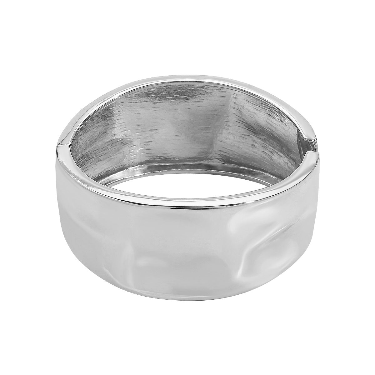 Bracciale personalizzato con trama esagerata concavo-convessa a lato largo del braccialetto in lega