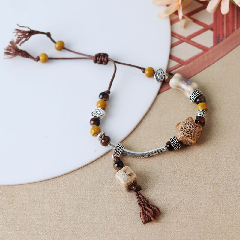 Wholesale Ceramic Bone Porcelain Bead Bracelet ACC-BT-YXH005