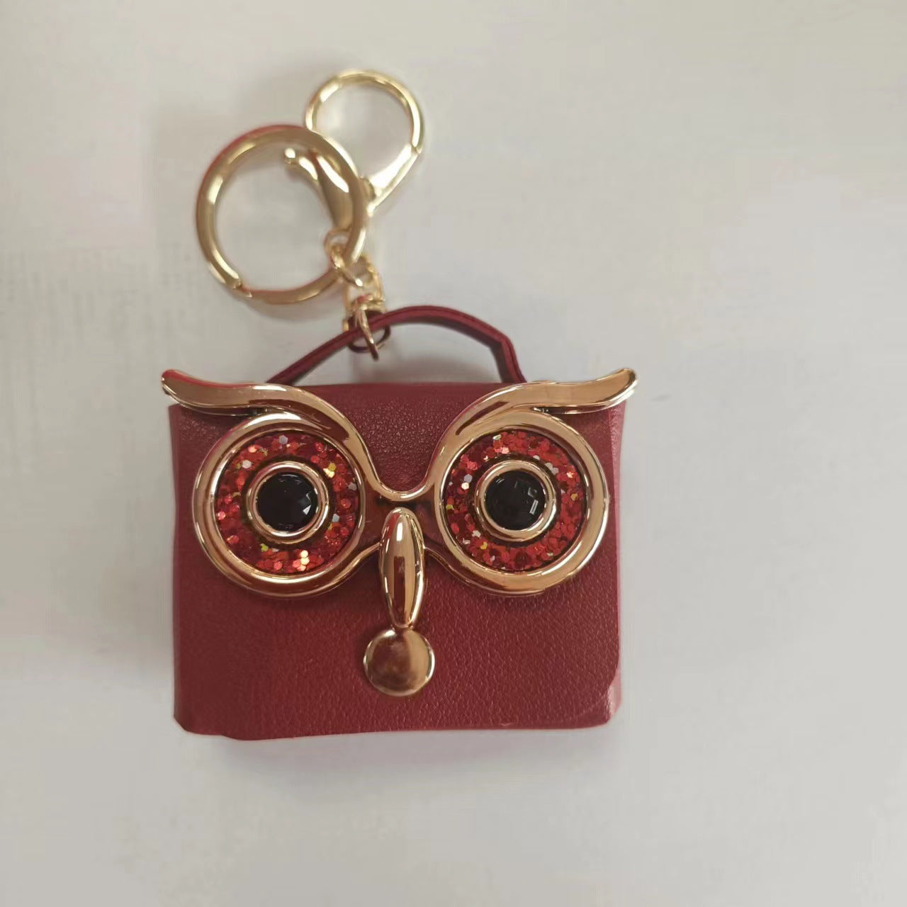 Wholesale Trendy Owl Faux Leather Coin Purse With Keychain Cute Earphone Bag For Women Boutique Resale Accessory