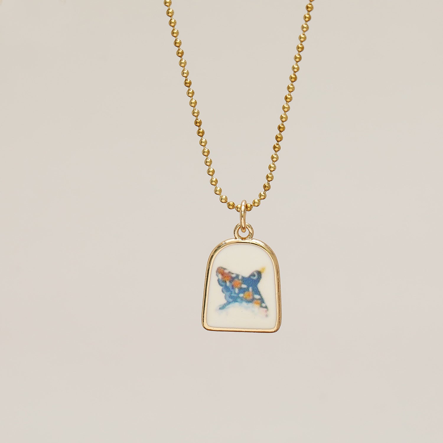 Wholesale 18k Van Gogh Starry Night and Moon Night Gemstone Pendant Necklace