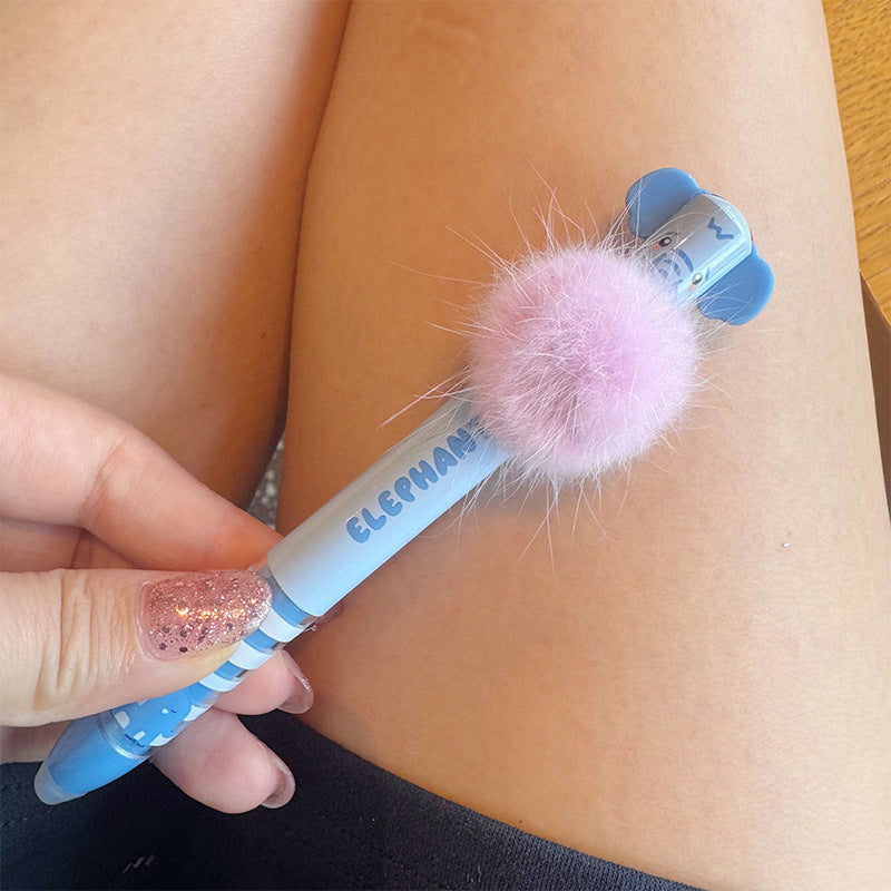 Wholesale Creative plush ball fashion ballpoint pen