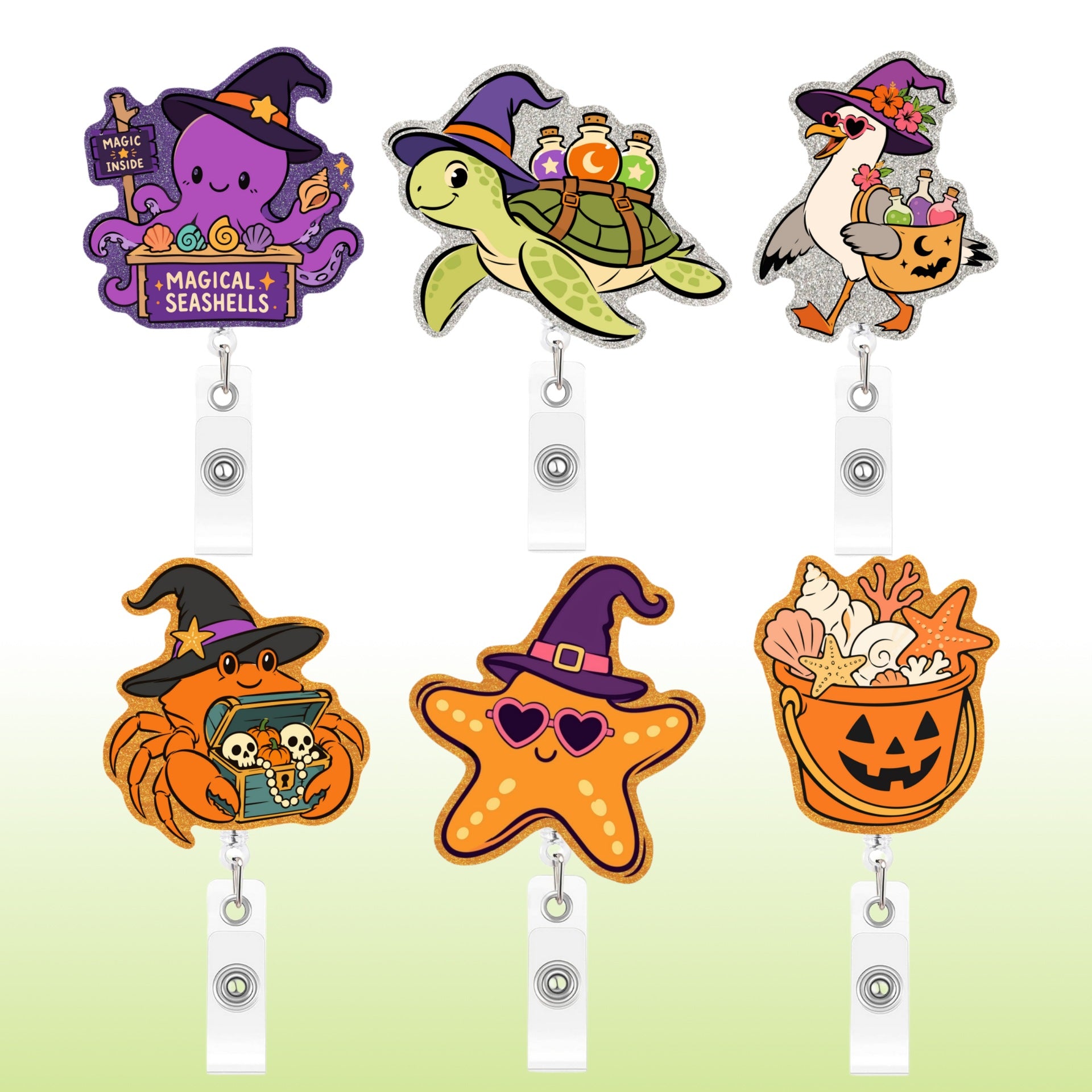 Wholesale 360 Degree Rotating Sea Animal Badge Reel With Alligator Clip  Funny Retractable ID Holder Party Fashion Accessory