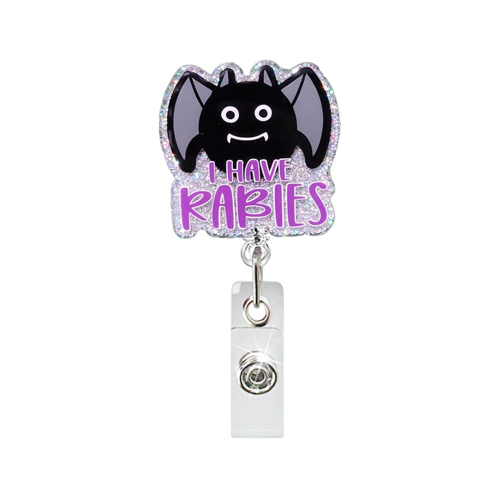 Wholesale Acrylic Ghost  Badge Reel Retractable ID Holder Gift