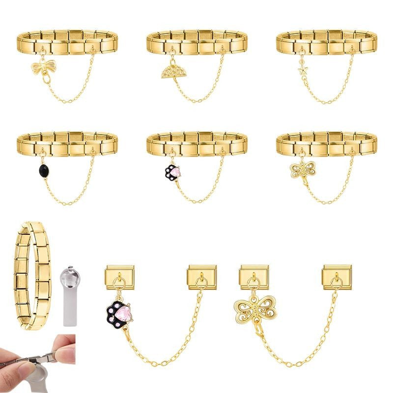 Wholesale Italian double hanging DIY Composable Bracelet Charms DIY Bracelets