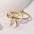 Wholesale cute gold plated bow open stainless steel ring