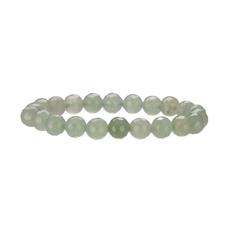 Wholesale Minimalist Faceted Natural Stone Beaded Bracelet With Pink Crystal Heart Charm Chic Unisex Jewelry Accessory For Wedding Gift And Boutique Resale