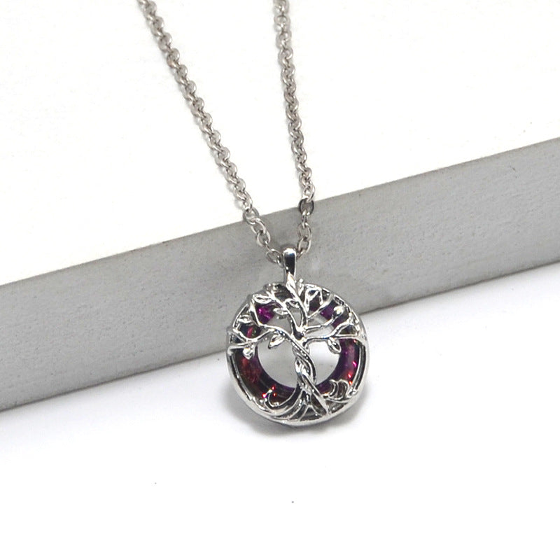 Wholesale Tree of Life Crystal Pendant Necklace