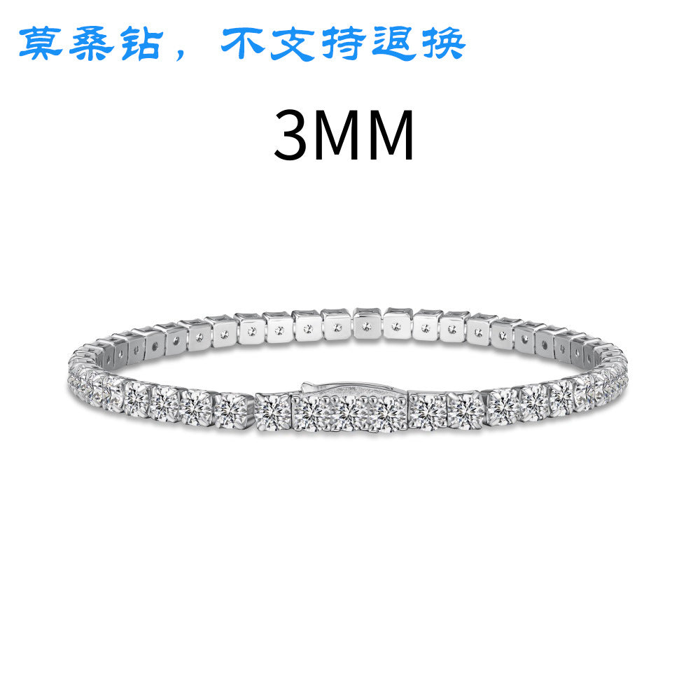 Wholesale Trendy Women S Sterling Silver Zircon Tennis Bracelet Jewelry Accessory For Everyday Wear And Resale