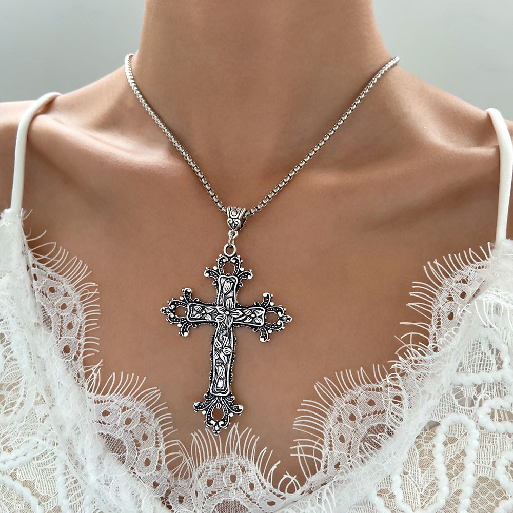 Wholesale Cross Pendant Necklace  Retro Gothic Punk Fashion  Necklace