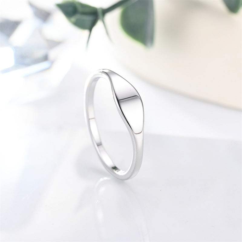 Wholesale smooth titanium steel ring personalized hand jewelry
