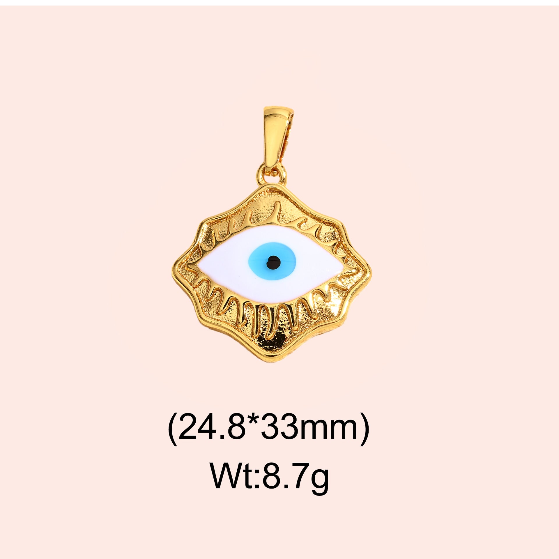 Wholesale Stainless steel vintage devil' s eye necklace pendant