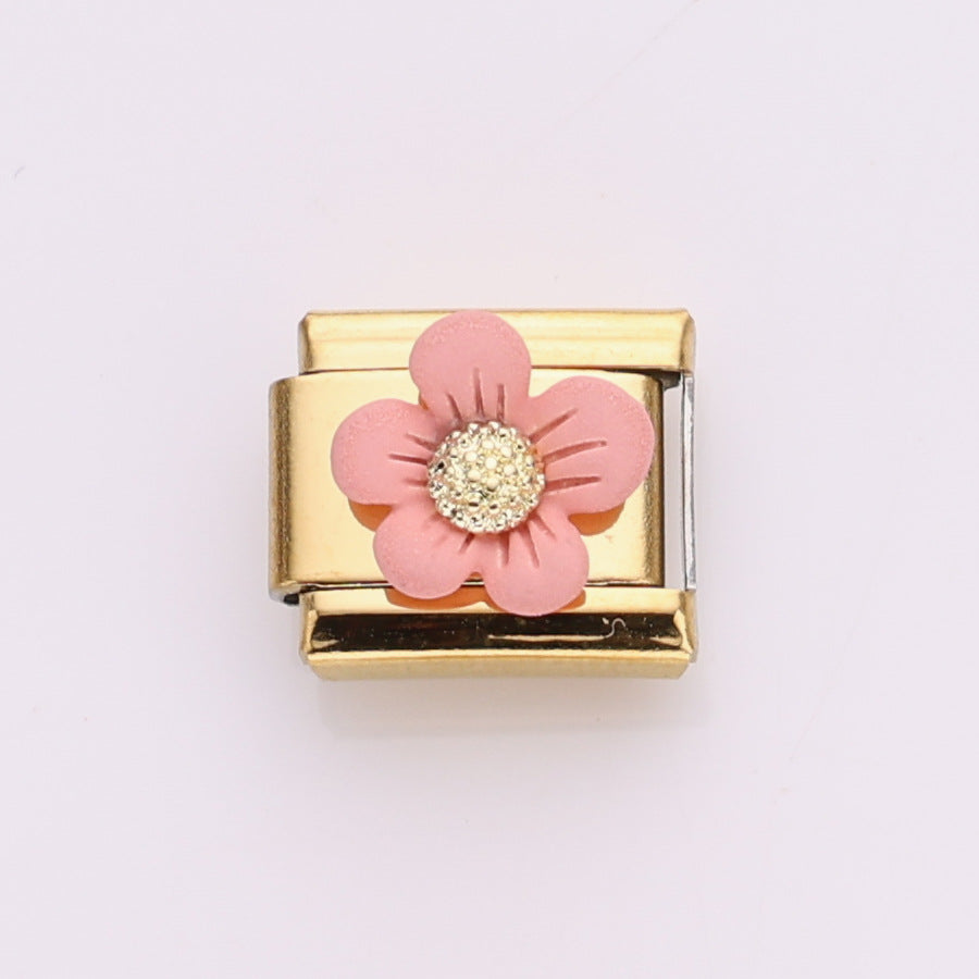 Bracelet de charme italien 10pcs 10 mm Bracelet composable en acier inoxydable 9 mm