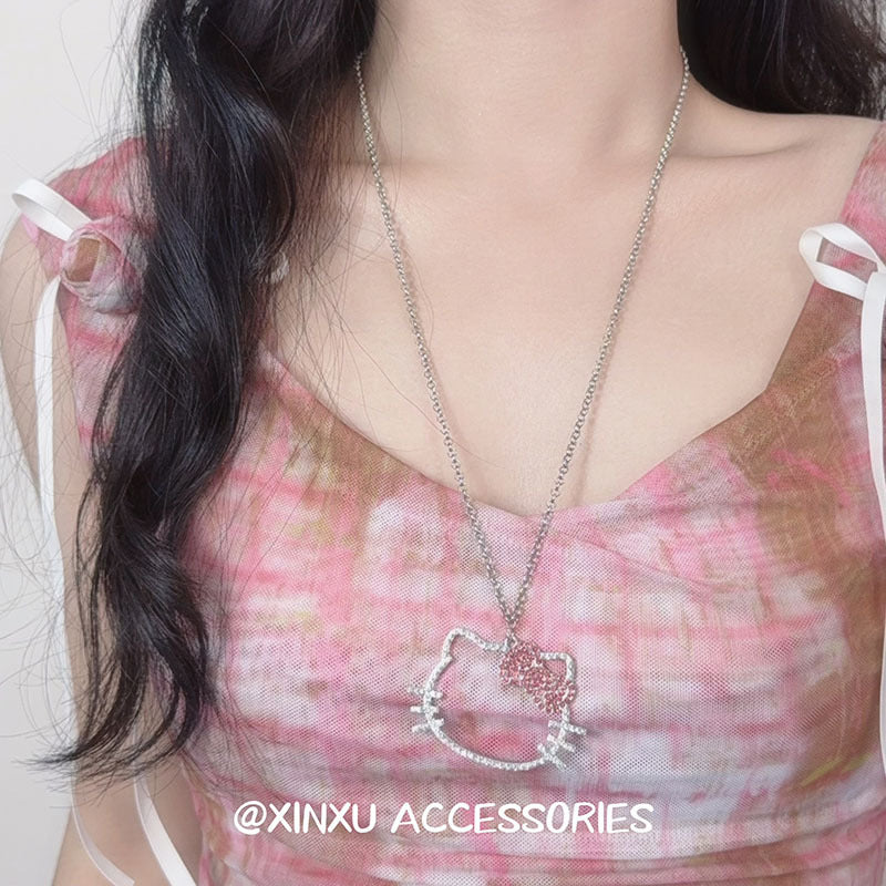 Wholesale Korean Style Heart Polka Dot Pendant Necklace Gift Jewelry Accessory
