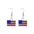 Wholesale  Independence Day earrings  personality red white blue diamond flag USA five-pointed star earrings