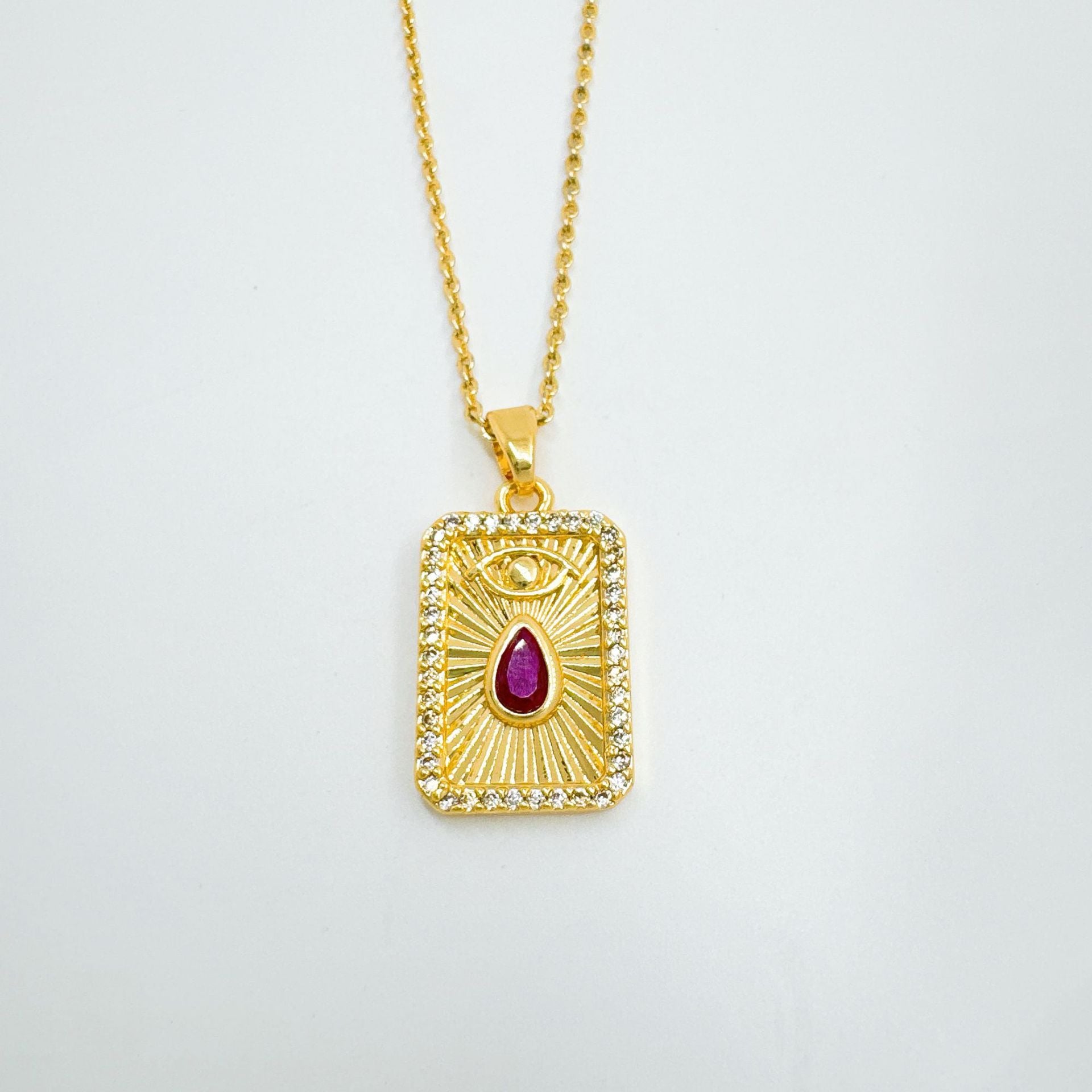Wholesale Gold Plated Copper Tarot Card Pendant Vintage Style Fashion Accessory for DIY Jewelry Making
