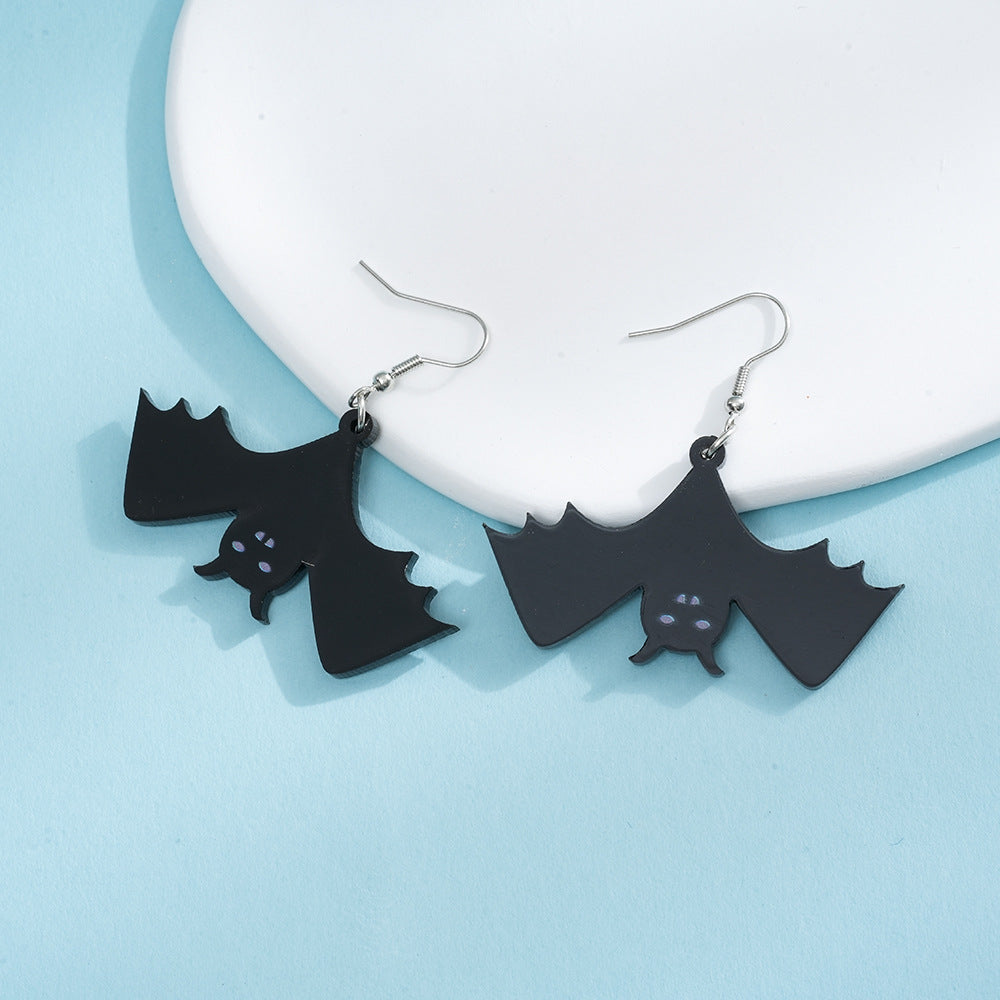 Wholesale Halloween Dark Acrylic Bat Earrings ACC-ES-AnDao025