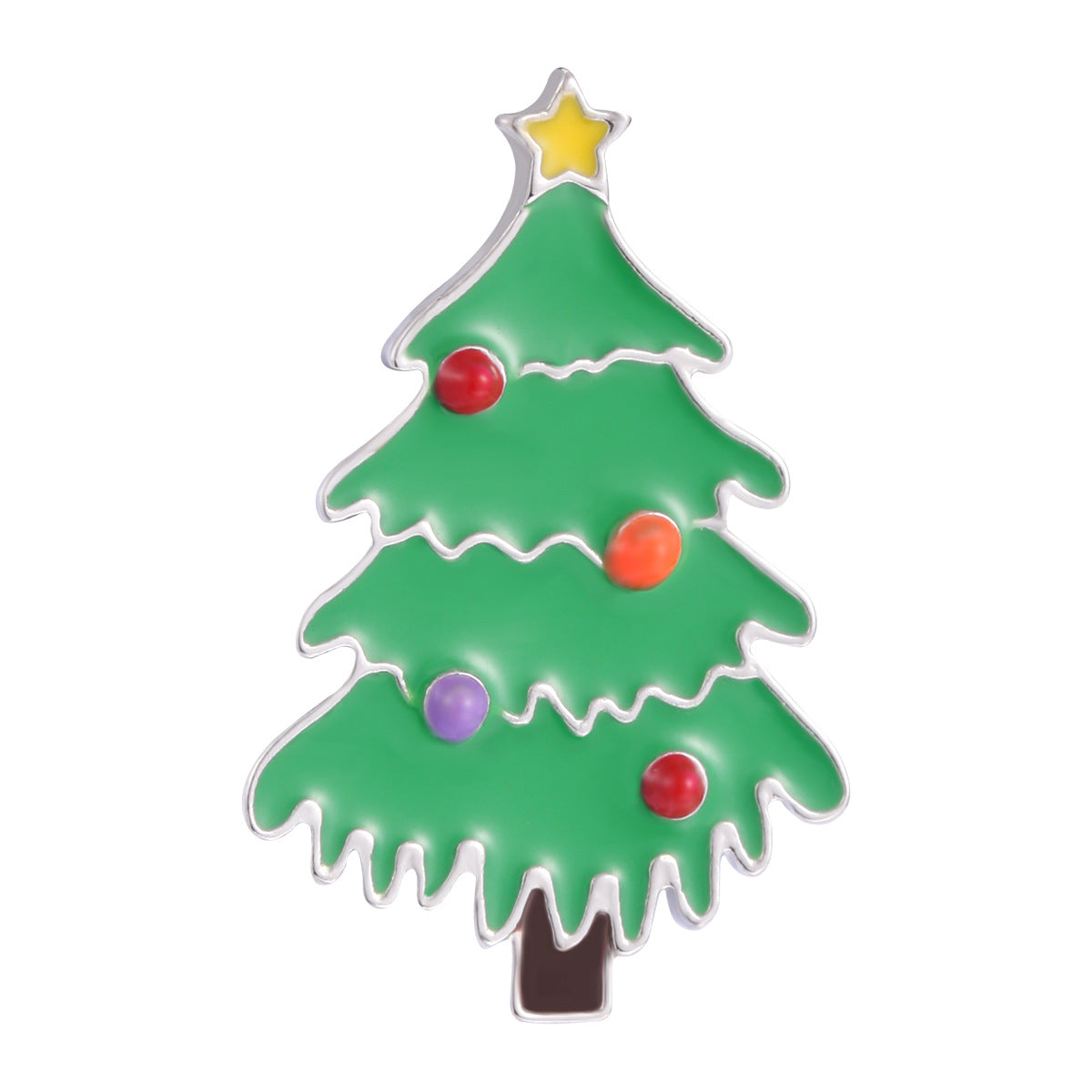 Wholesale Cartoon Cute Christmas Alloy Oil Drop Brooch ACC-BCH-BinLi001