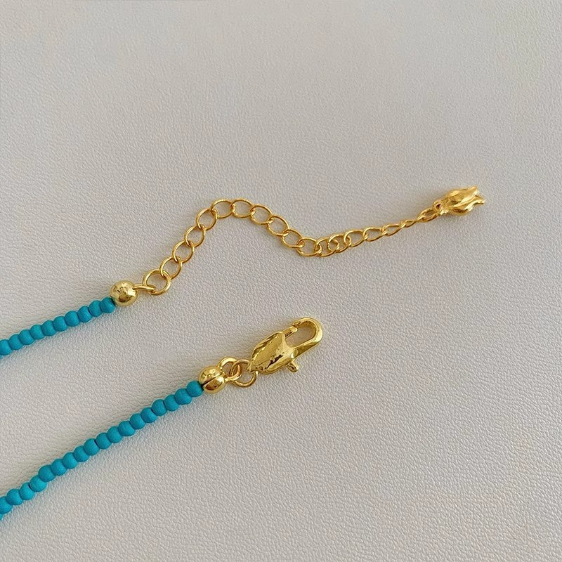 Wholesale Sweet Style Artificial Crystal Bead Necklace Handmade Fashion Accessory