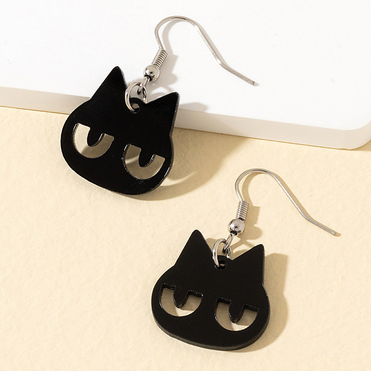 Wholesale Black Cat Acrylic Earrings - Funny Animal Pendant Jewelry for Party &  Gift