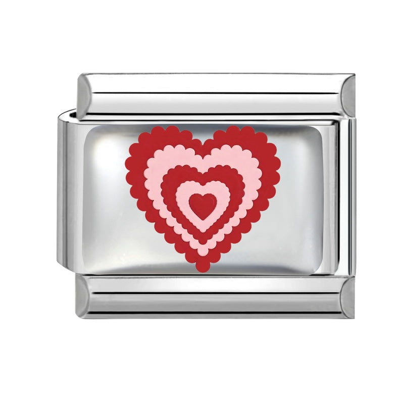 Wholesale 9mm Italian Charm Starter Bracelets DIY square Single Section Creative Stainless Steel Composable Bracelet