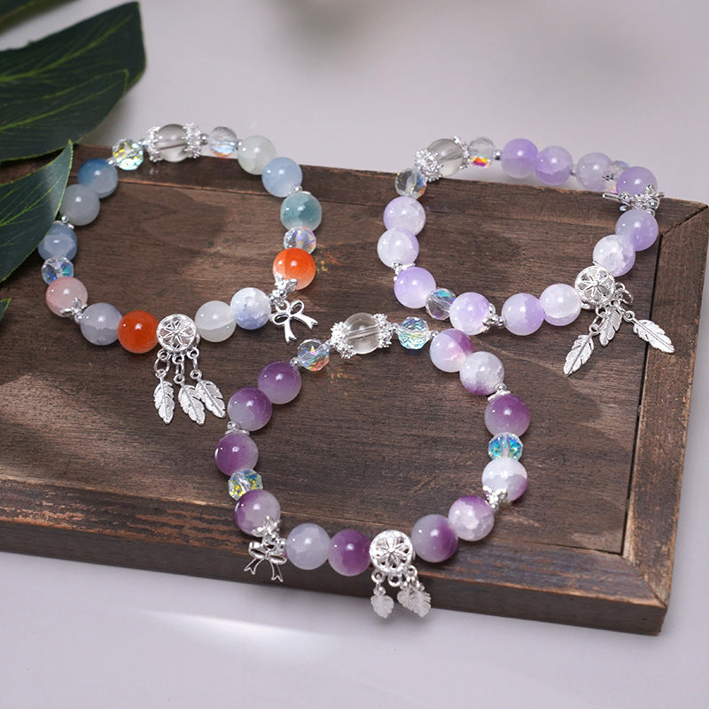 Wholesale Handmade Glass Beaded Butterfly Dreamcatcher Bracelet for Women Travel Souvenir Gift Fashion Jewelry Accessory